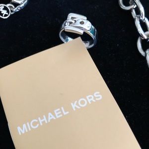 Michael Kors Authentic Silver Buckle Ring